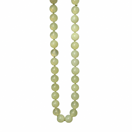 Hand-Knotted Gemstone Necklace - Serpentine
