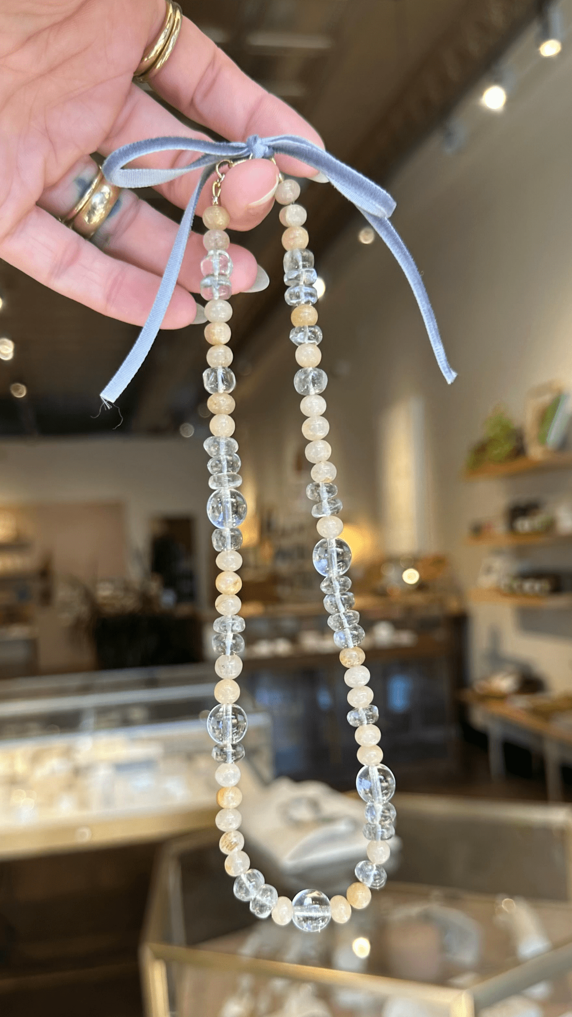 Beaded Gemstone Necklace No.26 | Radically Bent Designs | Sustainable Jewelry