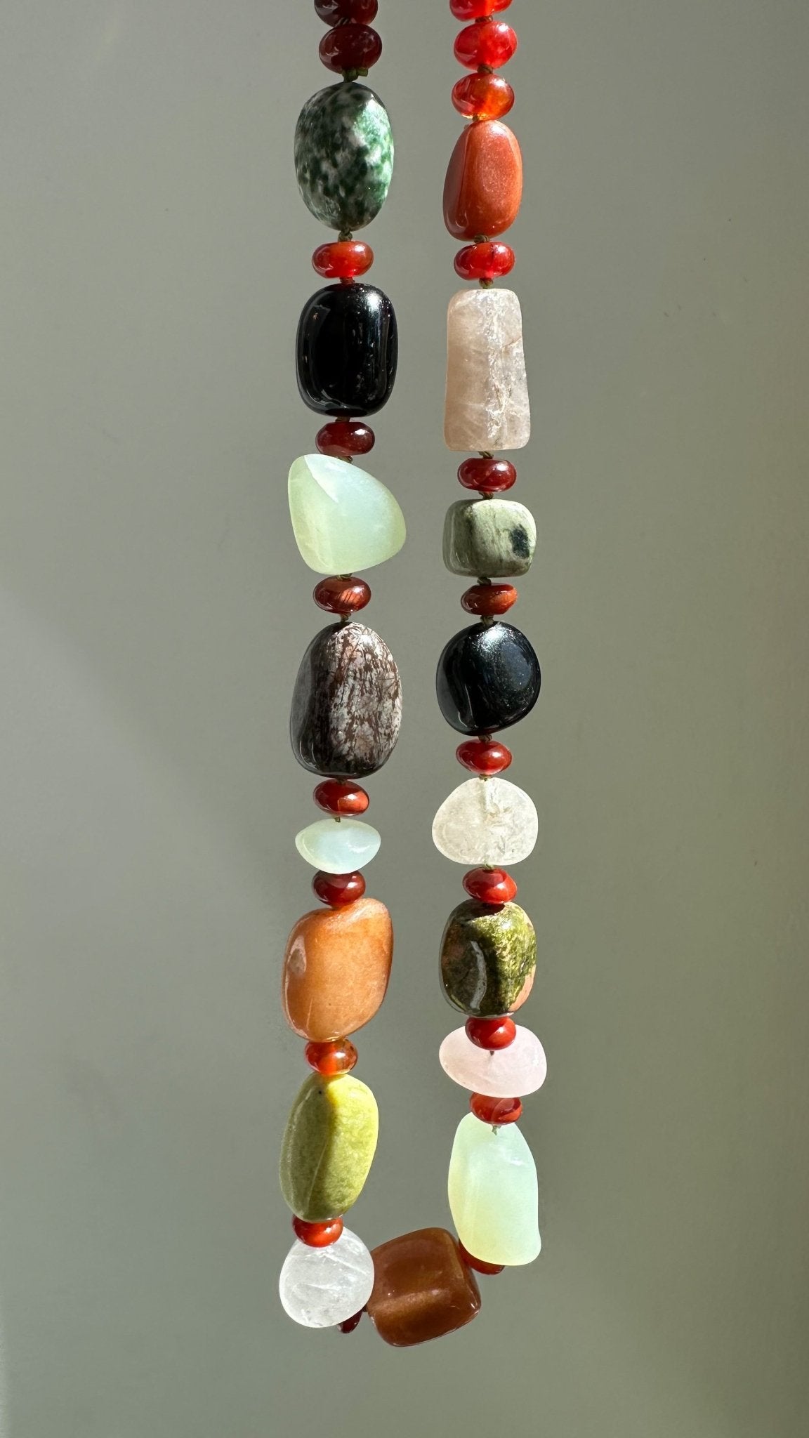 Hand - Knotted Gemstone Necklace No.11 | Radically Bent Designs | Sustainable Jewelry