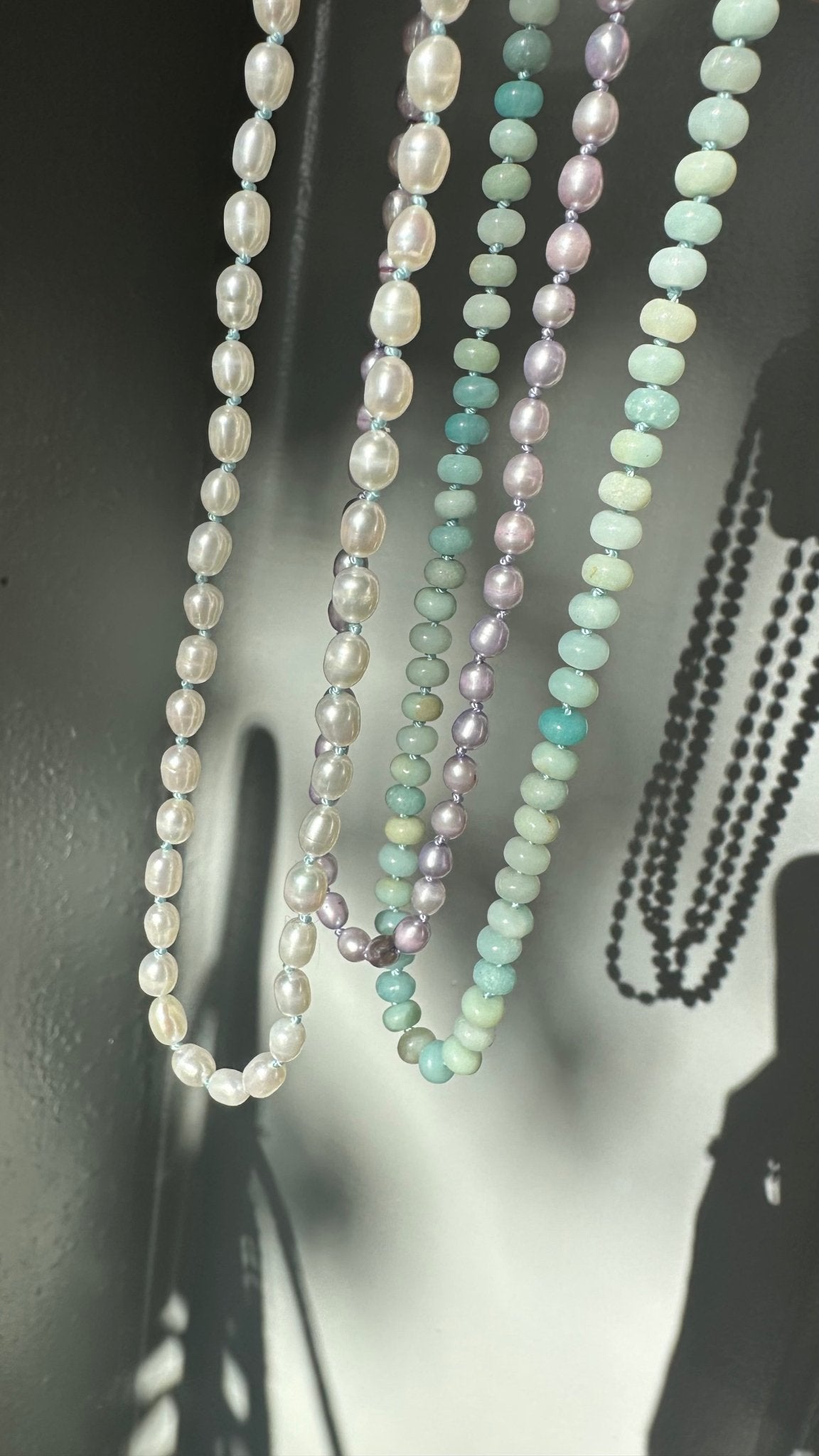 Hand - Knotted Pearl Necklace No.2 - Lavender | Radically Bent Designs | Sustainable Jewelry