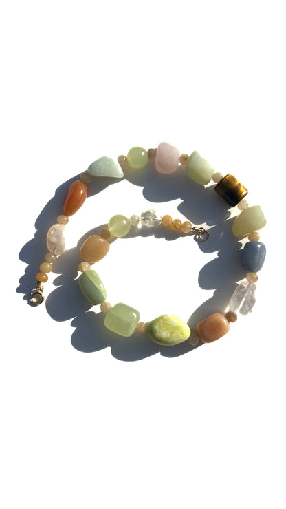 Beaded Gemstone Necklace No.28