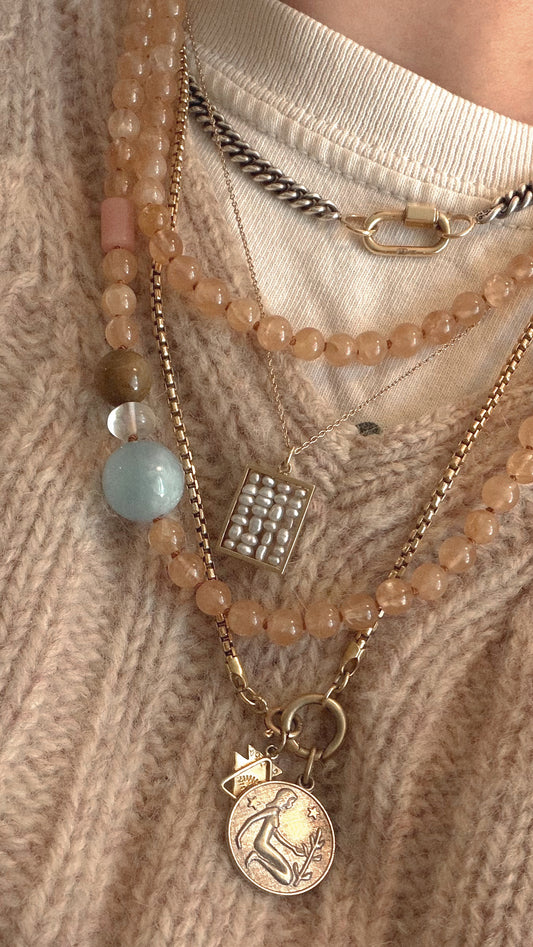 Hand-Knotted Gemstone Necklace No.23