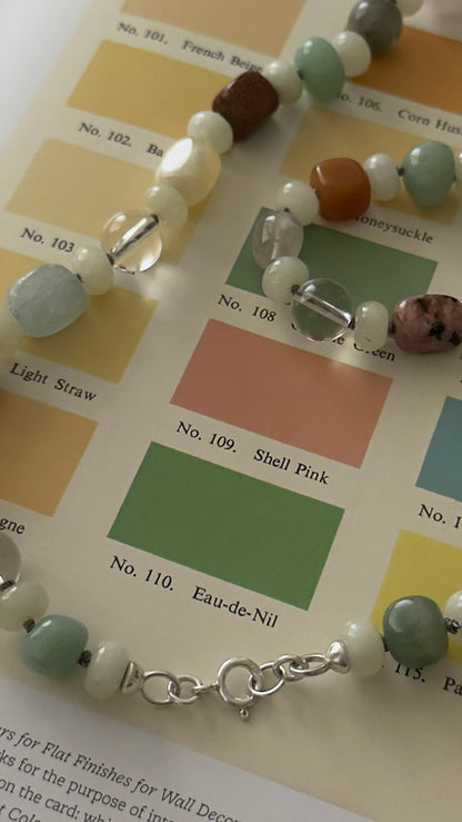 Hand-Knotted Gemstone Necklace No.24