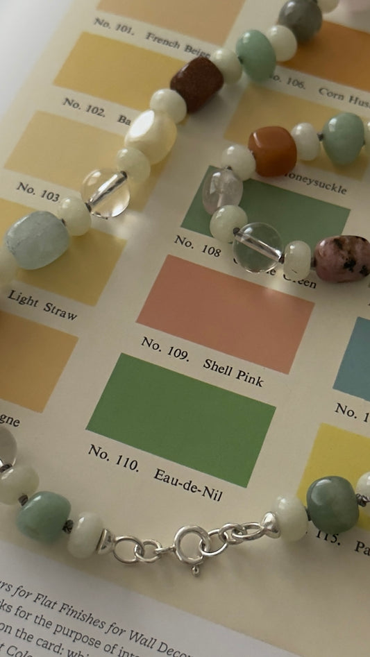 Hand-Knotted Gemstone Necklace No.24