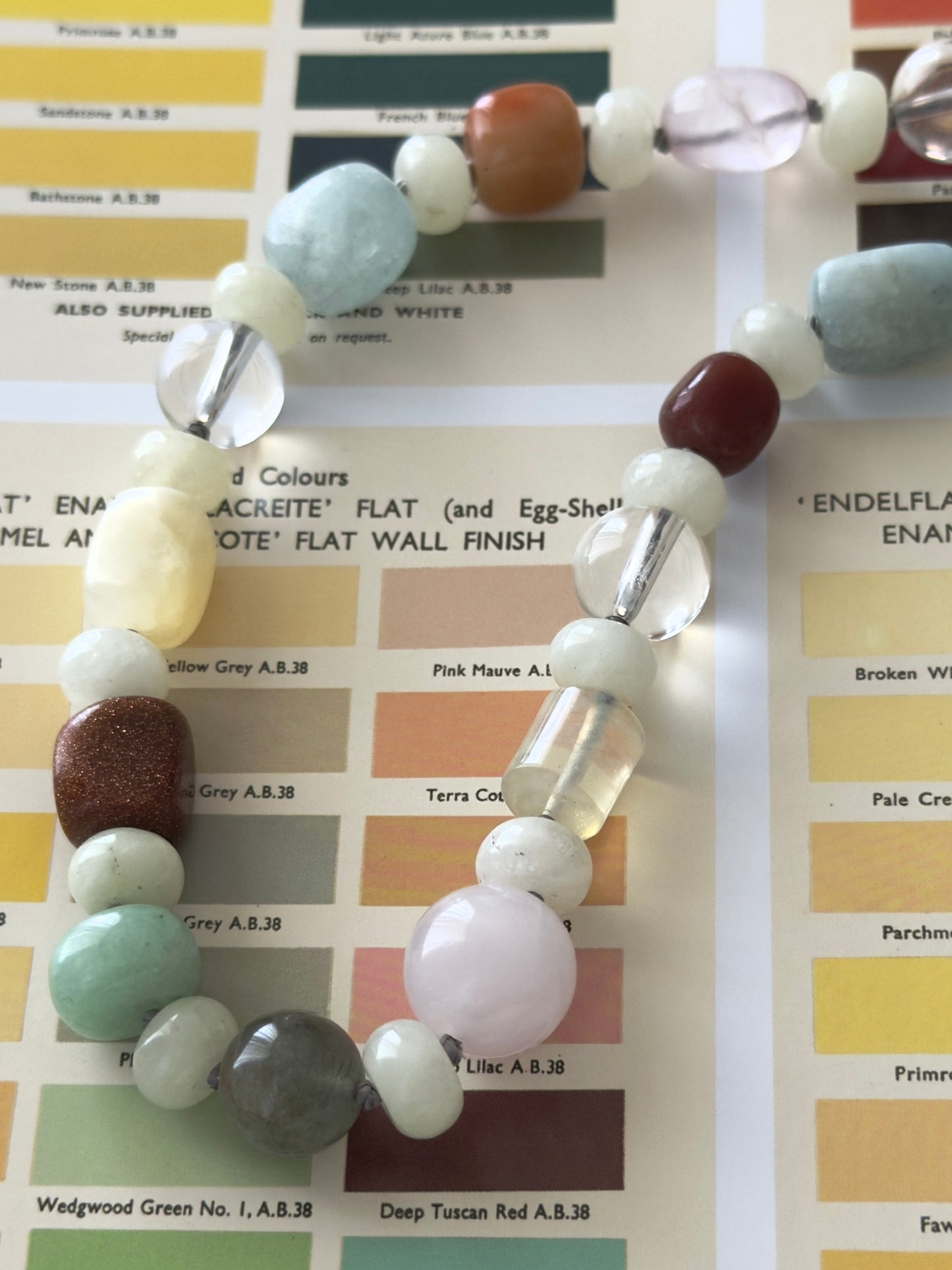 Hand-Knotted Gemstone Necklace No.24