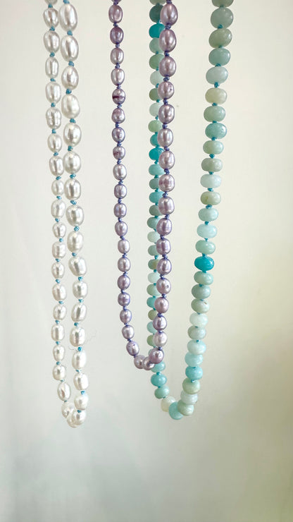 Hand-Knotted Amazonite Gemstone Necklace