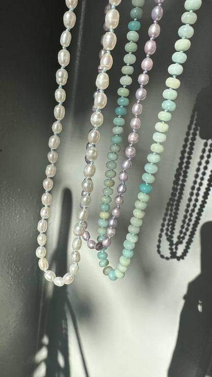 Hand-Knotted Amazonite Gemstone Necklace
