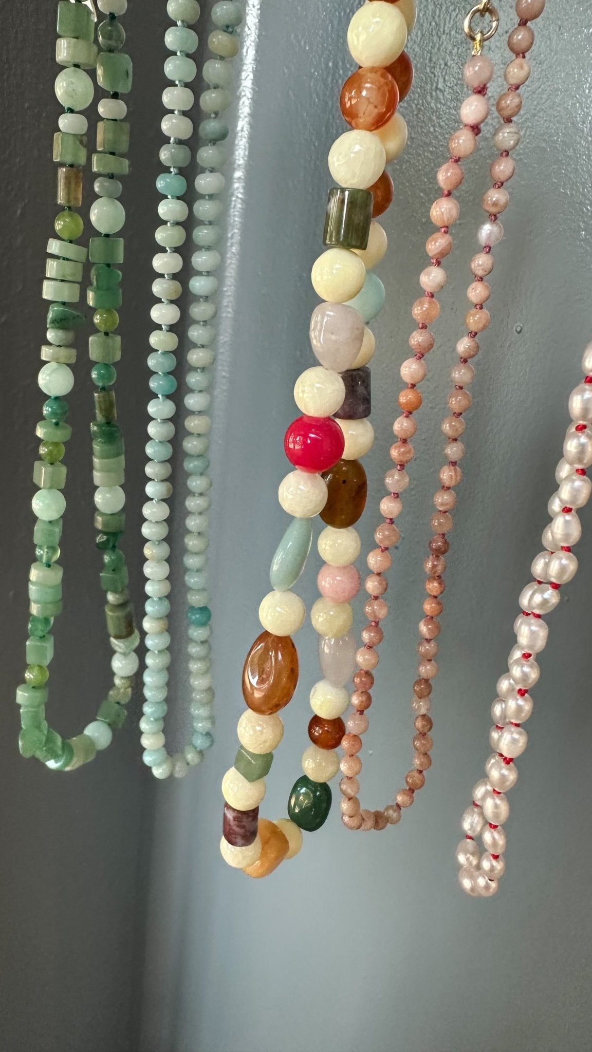 Beaded Gemstone Necklace No.16 | Radically Bent Designs | Sustainable Jewelry