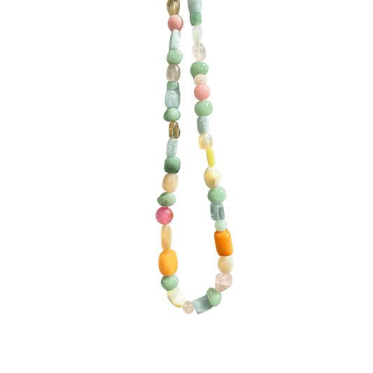 Beaded Gemstone Necklace No.18 | Radically Bent Designs | Sustainable Jewelry