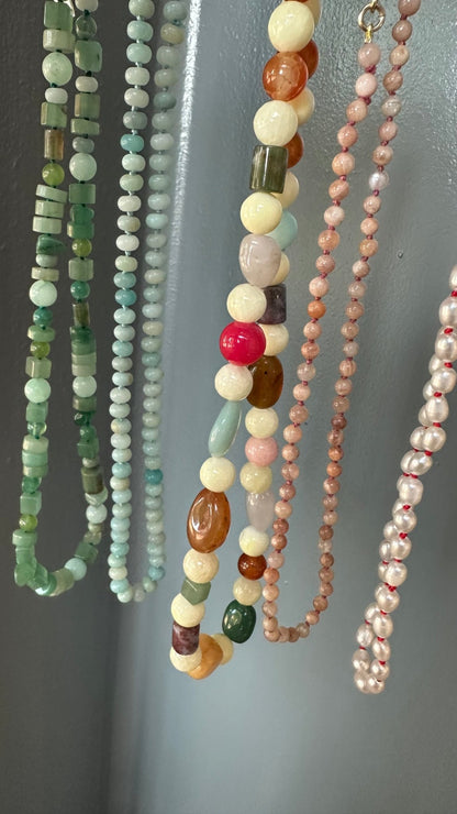 Hand - Knotted Gemstone Necklace No.2 - Amazonite | Radically Bent Designs | Sustainable Jewelry