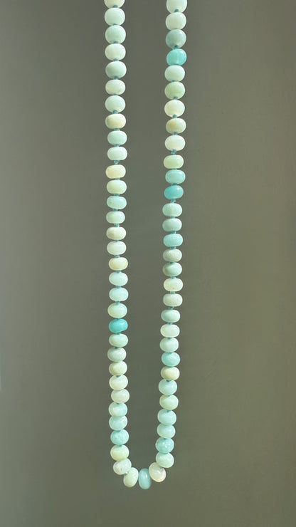 Hand - Knotted Gemstone Necklace No.2 - Amazonite | Radically Bent Designs | Sustainable Jewelry