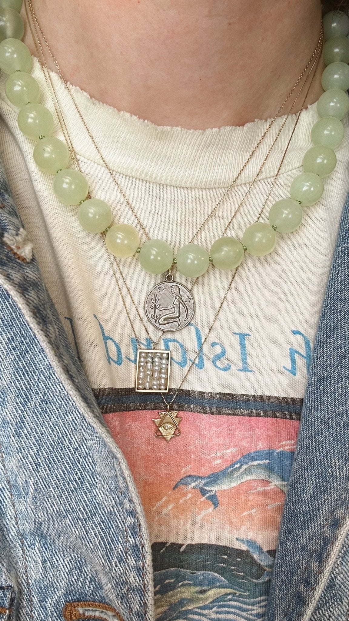 Hand - Knotted Gemstone Necklace - Serpentine | Radically Bent Designs | Sustainable Jewelry